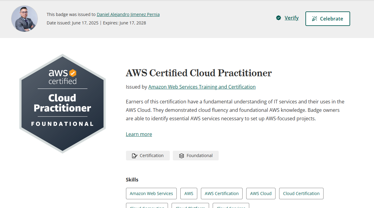 AWS Certified Cloud Practitioner